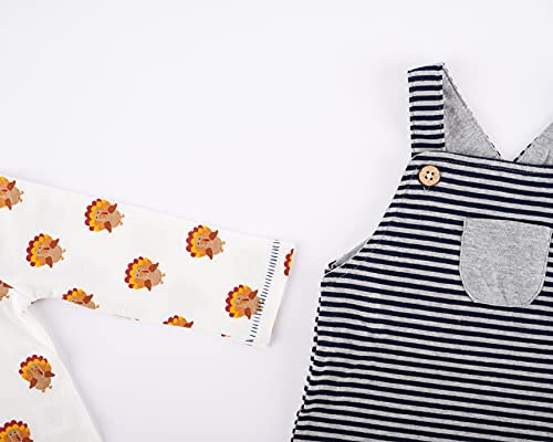 Mud Pie Conjunto de camisa de Ação de Graças para bebês meninos, Cinza, 12-18 Months