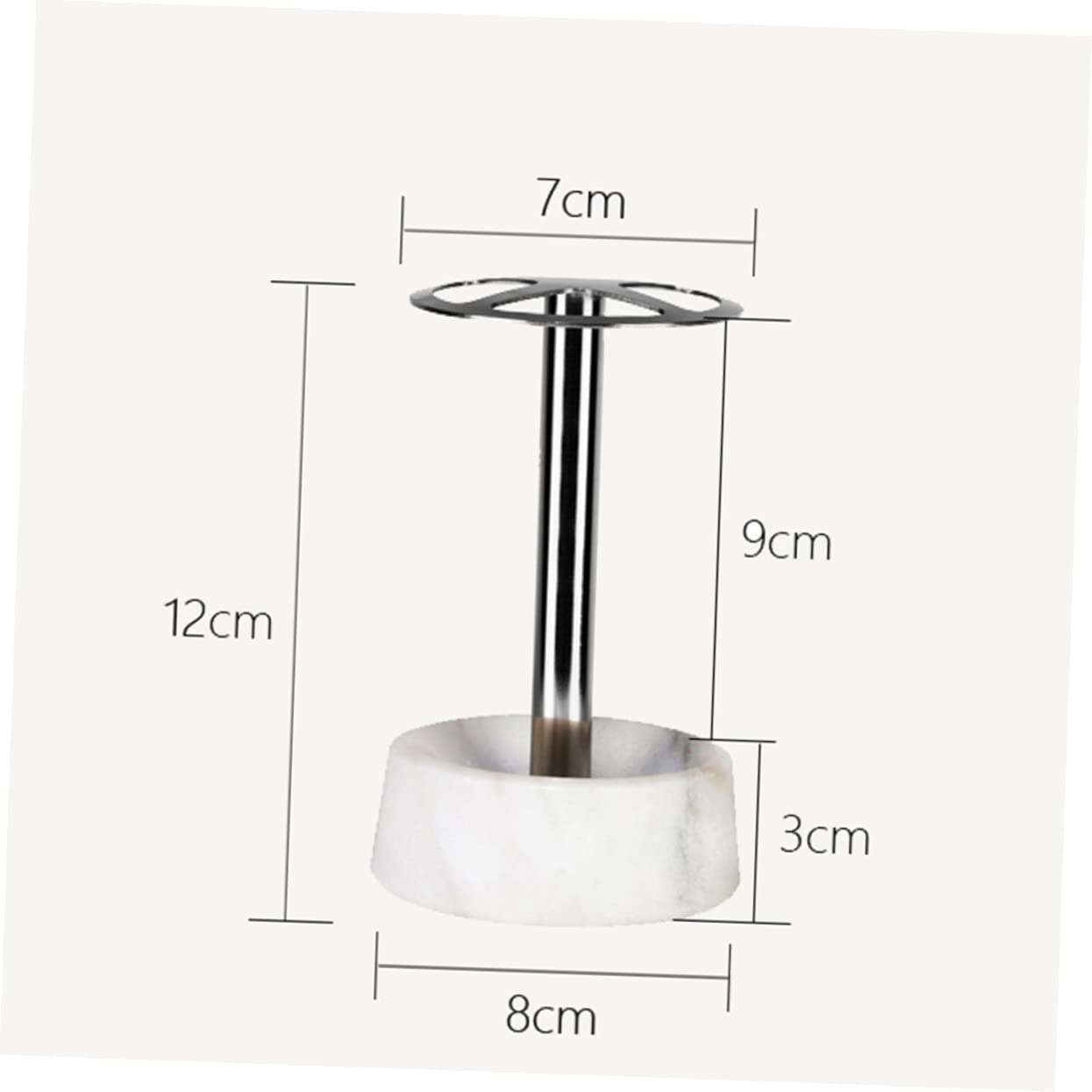 VALICLUD 1pezzi Spazzolino Porta in Acciaio Inox Base in Marmo Bianco Portaspazzolini Creativi Contenitore per Bagno Salvaspazio per Spazzolini da Denti e Accessori