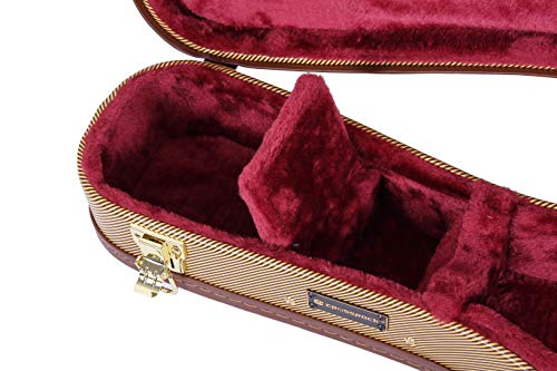 Image of Crossrock Deluxe Wood Hard Case for A-style Mandolin, Tweed(CRW600MATW)