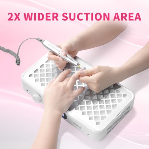 Missshine Nail Dust Collector con filtro y 5 velocidades miniatura 4