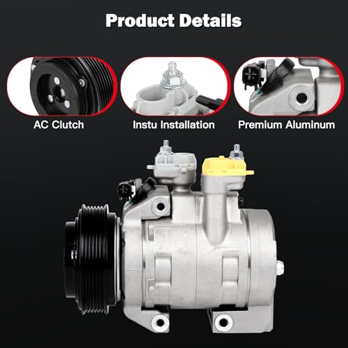 Image of CCIYU AC Compressor w /Clutch for Ford F-550 Super Duty 7.3L 2020-2025