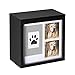 Hund und günstig Kaufen-Navaris Urne für Hund oder Katze - Tierurne inkl. Platz für 2 Fotos und Pfotenabdruck - Hundeurne Katzenurne - Tierurnen für Hunde - Hunde Box in Schwarz