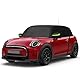 Autoabdeckung Wasserdicht Ersatz für Mini Cooper 3 Door 2000-2024,Wasserdicht Sonnenfest Hälfte Allwetter Reflektierende Autoabdeckung mit Reißverschluss und winddichtem Gurt(Schwarz)