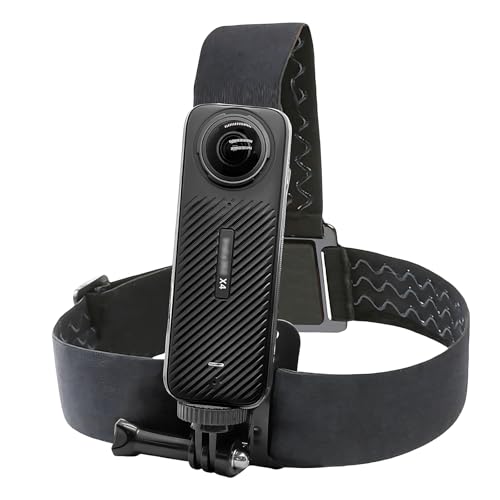 Soporte de correa para la cabeza para Insta 360 X4 X3 X2 X ACE Pro ONE RS R GO 2 3, soporte para diadema compatible con cámaras GoPro Hero 12 11 10 9 8 7 plateado blanco 6 5 4 Session, 3+ Fusion Max,