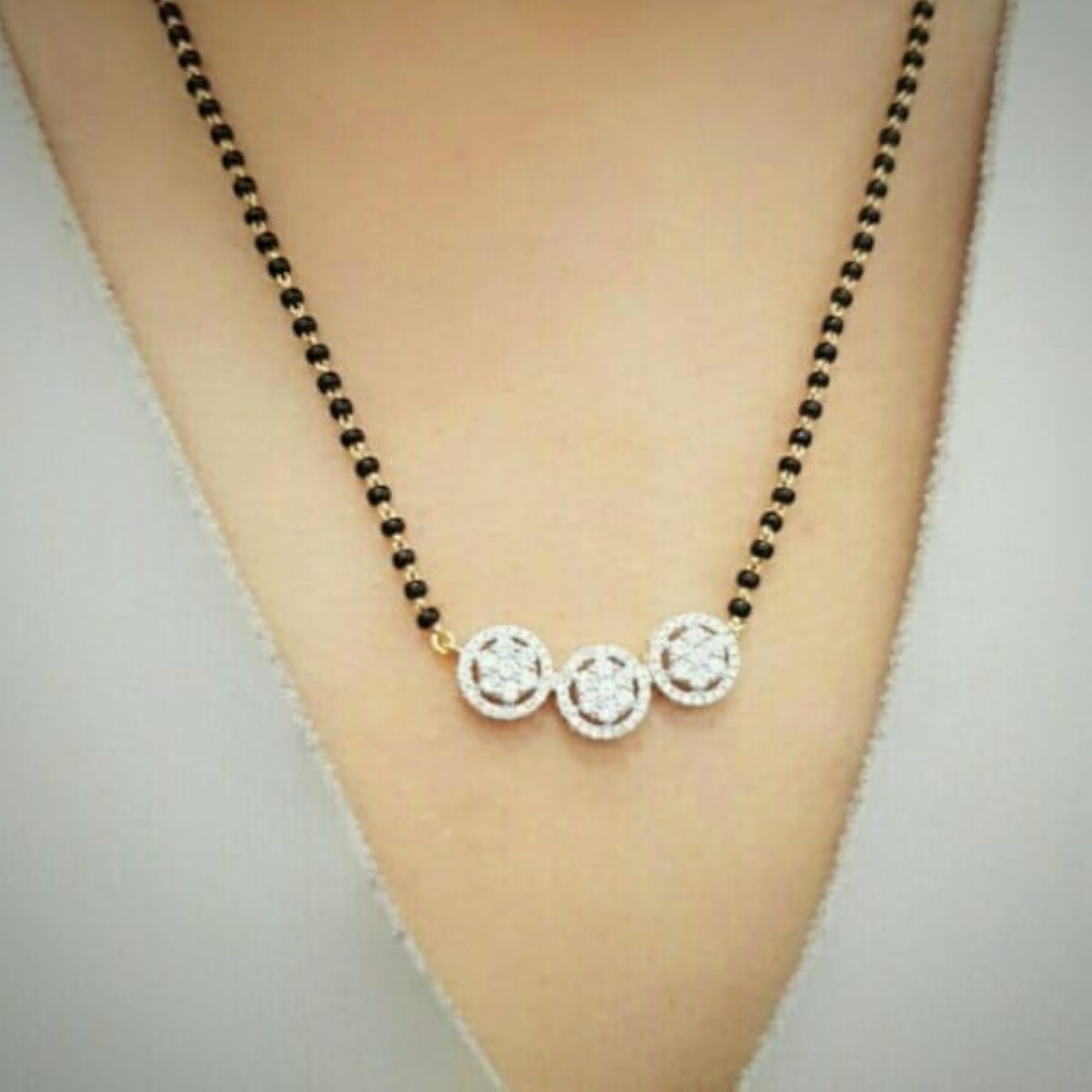 Women's Fancy Stylish Trending Diamond Mangalsutra