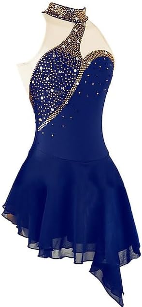 Girls Figure Skating Performance Dress Professional Ice Skating Clothing Lady's Ballet Costume Gymnastics Skirt