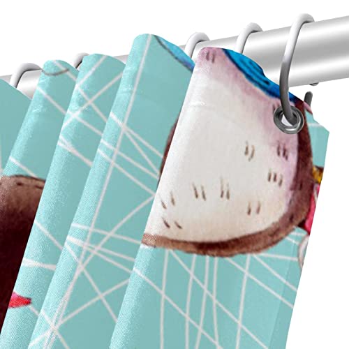 Rideau de douche pingouin imperméable pour stopper les éclaboussures - 6