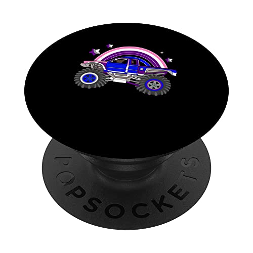Genderfluid Pride Monster Truck LGBT-Q Coole Autoflagge Farbe PopSockets mit austauschbarem PopGrip