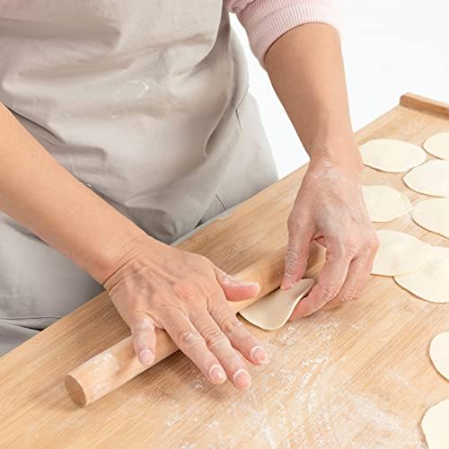 2 Pcs Wooden Rolling Pins, Pasta Rolling Pins, Dough Roller Wooden for Baking, Cooking, Fondant, Pie, Cookie, Cake, Pizza, Pastry Dough, Kitchen Utensils, Rolling Pins - 38cm, 28cm