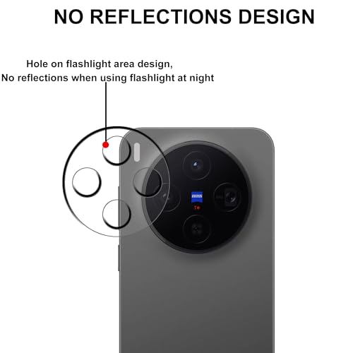 Image of amazon basics Camera Lens Protector for Vivo X300 5G (9H Hardness.Scratch Resistance) with Free Installation Kit - Pack of 2 Clear