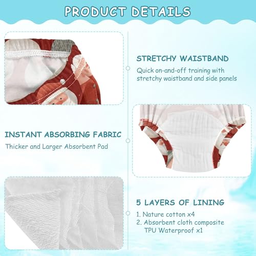 Image of Toddler Potty Training Underwear Cotton Absorbent Soft Baby Girl Boy Potty Training Pant 2t-5t