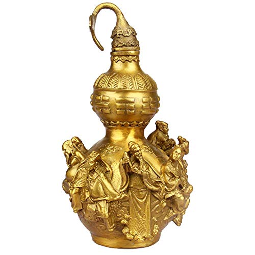 Sculpture Hu Lu de style ornement chinois avec gravures traditionnelles d'art