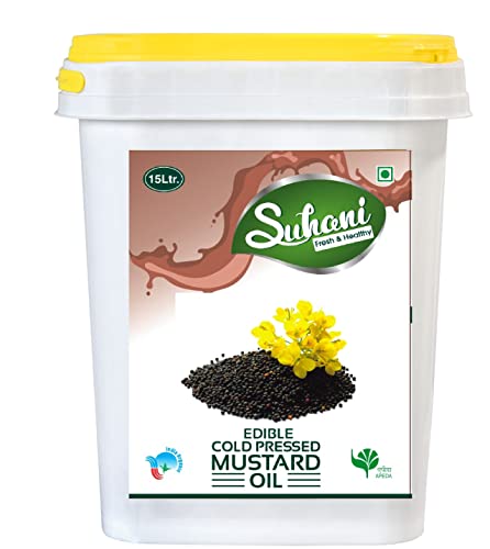 Image of Eywa Seeds & Exports Pvt Ltd Organic Black Mustard Oil (15 Liter) Cold Pressed /Wood Pressed Oil | Sarso /Mustard Kachi Ghani Ka Tel (Suhani)