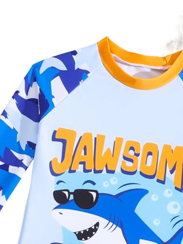 Toddler Swimsuit Boy 2-Piece Dinosaur Bathing Suit with Rash Guard Cute Toddler Boy Swimsuit Dinosaur3