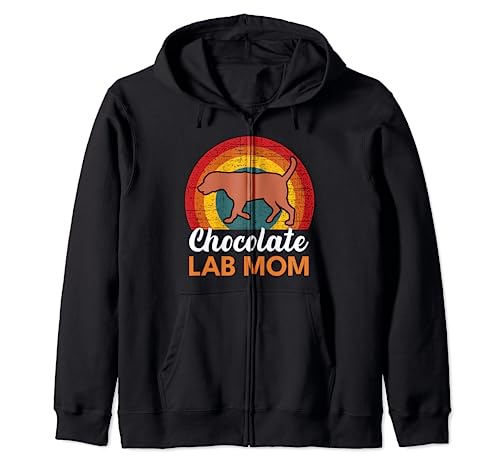 Chocolate Lab Mom Women Labrador Retriever Mama Sudadera con Capucha