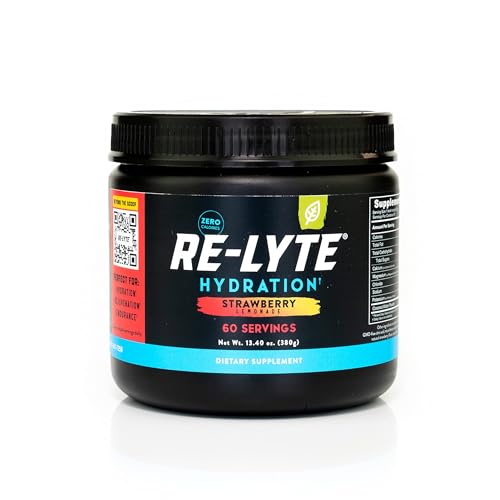 redmond re-lyte hydration electrolyte powder mix strawberry lemonade