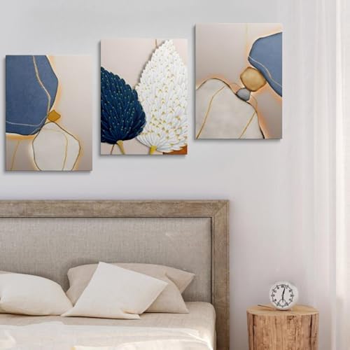 Peinture murale art moderne pour habiller un mur vide triptyque