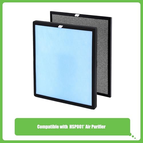 Hichoryer HSP001 True HEPA Filter Replacement, Compatible with Hathaspace HSP001 Air Purifier, 4 in 1 H13 True HEPA and Activated Carbon Pre-Filter, 2 Pack by Hichoryer - Image 2