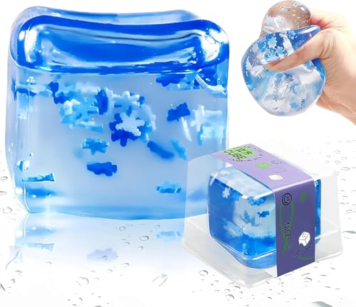 oyeftp Stressbälle Squeeze Cube - Antistressbälle für Kinder Erwachsene, Squeeze Spielzeug Squishies Ball, Anti Stress Spielzeug Bälle, Ice Cube Fidget Toy 1 Pack