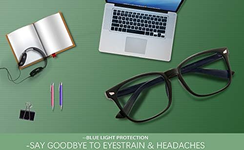 Frolesant Blue Light Blocking Glasses Anti Eye Eyestrain Reading Gaming Glasses Non Prescription 3 Pack