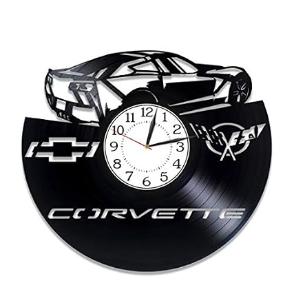 Chevy Corvette Birthday Gift Idea Sport Car Handmade Clock Car Wall Clock 12 Inch Speed Car for Man