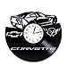 Kovides Chevy Corvette Birthday Gift Idea Sport Car Handmade Clock Car Wall Clock 12 Inch Speed Car for Man and Woman Original Home Decor Chevy Corvette Vinyl Record Clock
