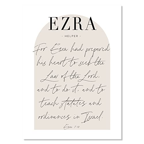 Custom Personalized Name Meaning Bible Verse Print, UNFRAMED