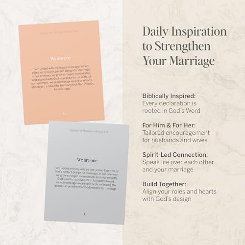 Image of Christian Marriage Affirmation & Bible Verse Cards for Couples - 2 Decks of 30 Daily Declarations with Wood Stands to Strengthen Faith, Love & Devotion - Spiritual Gift for Marriage Prayer, Meditation & Encouragement