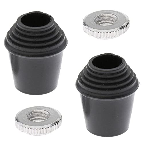 2pcs/set Threaded Bass Drum Spur/Floor Tom Leg Tips Rubber Feet w...