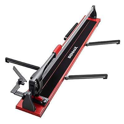 ERGOMASTER Manual Tile Cutter 48 Inch with Ergonomic Handle & Tungsten Carbide Cutting Wheels, Porcelain Ceramic Floor Tile Cutter with Anti-Skid Feet and Removable Scale ?48 Inches?