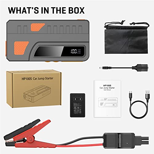 3000A Portable Car Jump Starter Pack Booster Charger Battery Power Bank 18000Mah Portable Jump Starter For Car Battery With Ac Dc Outlet 66.6Wh & 12V Jump Starter Battery Pack With Wireless Charger #TOP1
