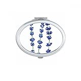 Classification: Miroir DIYthinker Bleu Lavande Fleur Plante Ovale Miroir de Maquillage Compact Portable Mignon Cadeau Miroirs de Poche à la Main Multicolore