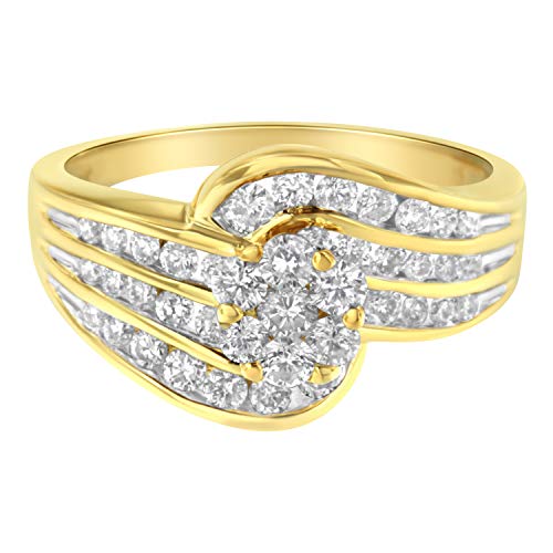 Haus of Brilliance 14K Yellow Gold Diamond Cocktail Bypass Ring (1 1/2 Cttw, H-I Color, SI2-I1 Clarity) - Size 9-1/2