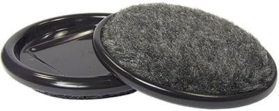Round Furniture Cup, Carpet Base With Hard Shell, 2.5-In. ID, 4-Pk.