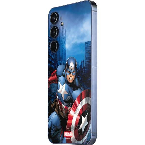 Skinit Decal Phone Skin Compatible with Galaxy A36 5G - Officially Licensed Marvel Captain America Portrait Design