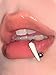 Quizzhe 1Pc Fake Wolf Teeth Piercing Labret for Women Man Piercing Lip Cuff Jewelry Fashion Trend Personalized Lower Labret Fangs Halloween Cosplay C-Shape Lip Ring (1.2*8mm)
