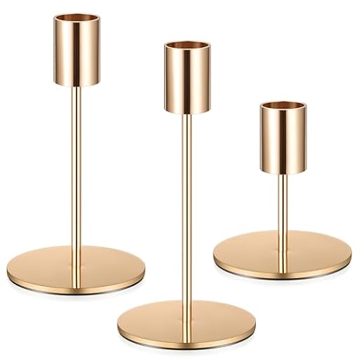 3 Pcs Candelabro Dorado, 8.5/14/16 cm Candelabros para Velas, Decorativos para Mesas, Bodas y Cumpleaños | Ya disponible en tu tienda friki favorita! En mundofriki.es!