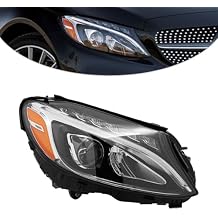 LED Headlight Assembly for 2015-2018 Mercedes Benz C-Class W205 C300 Luxury/Sport 4Matic, C400 Sport, DRL HeadLamp for A2059067703, A2059064103, A2059062904 Right Passenger Side
