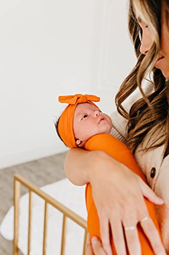 Image of Copper Pearl Swaddle Blankets for Newborns | Soft Stretchy Receiving Blankets for Boys and Girls | Large 46 x 46 Inch Baby Blankets | Lightweight and Breathable Swaddles | Blaze