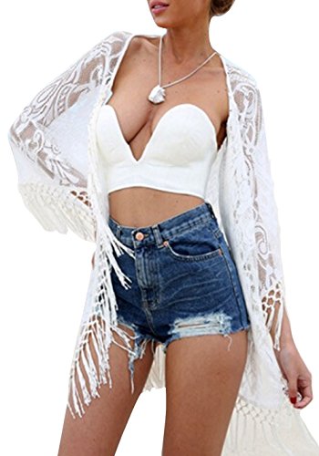 Upopby Women's Lace Beach Cover Up Swimwear Bikini Swimsuit Coverups, Cardigan2