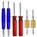 AUKISS 6Pcs Valve Stem Removal Tool Kit, R134 R12 A/C HVAC Air Conditioner Schrader Valve Stem Core Remover Tool