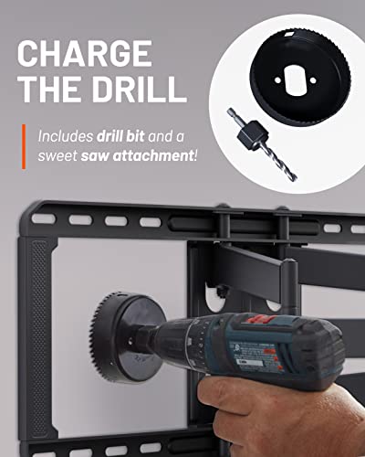 Echogear In-Wall Cable Management Kit - Includes Power & Low Voltage Cable Management - Hide Tv Wires When Mounting A Tv - Includes Hole Saw Drill Attachment For Easy Install #TOP4