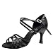 Produktbild Rummos Damen Latein Tanzschuhe Elite Eris 041 - Material: Satin - Farbe: Schwarz - Weite: Medium (Normal) - Absatz: 60R Flare - Größe: EUR 38,5
