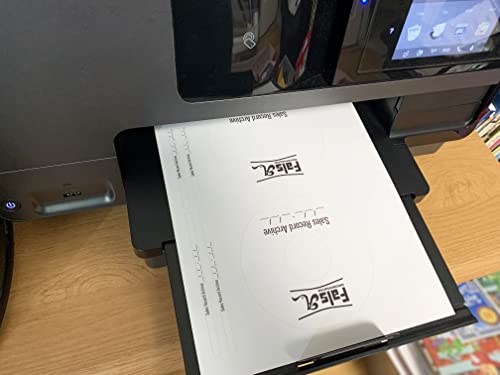 Image of CD /DVD Label Full Face | Qty 100 Disc, 400 Spine | 50 Sheets Total | Photo Gloss Finish | Easy to Peel | Compatible with Inkjet Printer & Word Template 5931 /8942 | Blank Labels