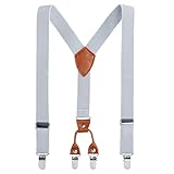 AWAYTR Kids Child Men Boy Suspenders - Adjustable Elastic...