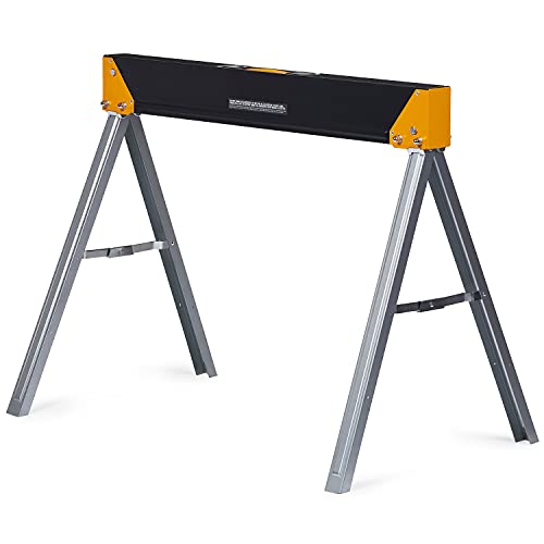 Toughbuilt - Folding Sawhorse/Jobsite Table - Sturdy, Durable, Lightweight, Heavy-Duty, 100% High Grade Steel, 1100Lb Capacity, Easy Carry Handle - (Tb-C300) - 1 Pack #TOP4