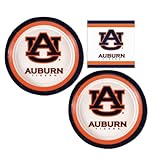 Mayflower Distributing Company, Inc Auburn Party Supplies | Tableware Bundle Includes Dinner Plates and Napkins for 20 People, Orange, Blue, & White