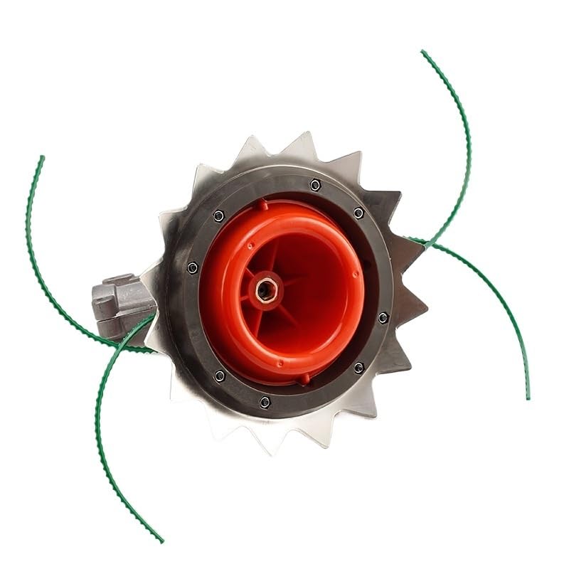 Cabezal de Corte de Doble Golpe con Hilo y Cuchilla for desbrozadora de Gasolina, Piezas de máquina cortadora de césped, Herramientas de jardín M10