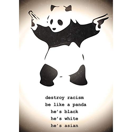 Poster Banksy Destroy Racism Panda, une oeuvre engagee pour un interieur inspirant