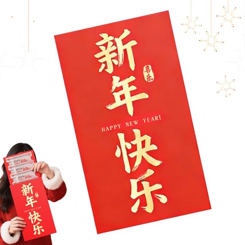 Jlobnyiun - Roter Umschlaghalter – Glücksgeldpaket, Traditionelles Papierdesign, Festlicher Bargeldpräsentationsstil, Der Das Kulturelle Geschenkerlebnis Verbessert | Neujahrs-Hochzeits-Feiertags-Party-Feier-Nutz